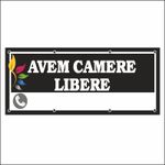Carti si Birotica - Papetarie - Afise si stickere - Banner MEDIA, Avem camere libere model 1, 250 x 100 cm - Infinity.ro