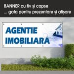 Carti si Birotica - Papetarie - Afise si stickere - Banner MEDIA, Agentie imobiliara model 1, 250 x 100 cm - Infinity.ro