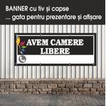 Carti si Birotica - Papetarie - Afise si stickere - Banner MEDIA, Avem camere libere model 1, 250 x 100 cm - Infinity.ro