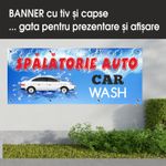 Carti si Birotica - Papetarie - Afise si stickere - Banner MEDIA, Spalatorie auto model 2, 150 x 60 cm - Infinity.ro