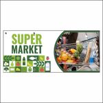 Carti si Birotica - Papetarie - Afise si stickere - Banner MEDIA, Super market model 1, 200 x 80 cm - Infinity.ro