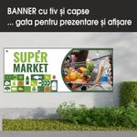 Carti si Birotica - Papetarie - Afise si stickere - Banner MEDIA, Super market model 1, 200 x 80 cm - Infinity.ro