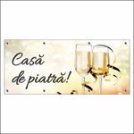 Carti si Birotica - Papetarie - Afise si stickere - Banner MEDIA, Casa de piatra model 2, 150 x 60 cm - Infinity.ro
