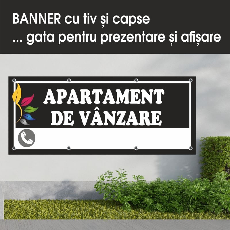 Carti si Birotica - Papetarie - Afise si stickere - Banner MEDIA, Apartament de vanzare model 1, 250 x 100 cm - Infinity.ro