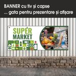 Carti si Birotica - Papetarie - Afise si stickere - Banner MEDIA, Super market model 1, 200 x 80 cm - Infinity.ro