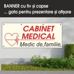 Carti si Birotica - Papetarie - Afise si stickere - Banner MEDIA, Cabinet medical model 2, 200 x 80 cm - Infinity.ro
