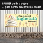 Carti si Birotica - Papetarie - Afise si stickere - Banner MEDIA, Inghetata model 2, 200 x 80 cm - Infinity.ro
