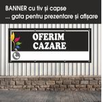 Carti si Birotica - Papetarie - Afise si stickere - Banner MEDIA, Oferim cazare model 1, 250 x 100 cm - Infinity.ro