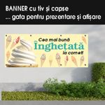 Carti si Birotica - Papetarie - Afise si stickere - Banner MEDIA, Inghetata model 2, 200 x 80 cm - Infinity.ro