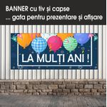 Carti si Birotica - Papetarie - Afise si stickere - Banner MEDIA, La multi ani model 1, 300 x 120 cm - Infinity.ro