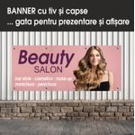 Carti si Birotica - Papetarie - Afise si stickere - Banner MEDIA, Beauty salon model 4, 300 x 120 cm - Infinity.ro
