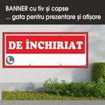 Carti si Birotica - Papetarie - Afise si stickere - Banner MEDIA, De inchiriat model 2, 150 x 60 cm - Infinity.ro