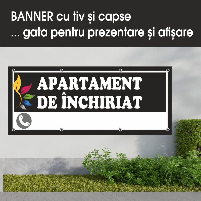 Carti si Birotica - Papetarie - Afise si stickere - Banner MEDIA, Apartament de inchiriat model 1, 200 x 80 cm - Infinity.ro