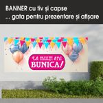 Carti si Birotica - Papetarie - Afise si stickere - Banner MEDIA, La multi ani bunica model 1, 300 x 120 cm - Infinity.ro