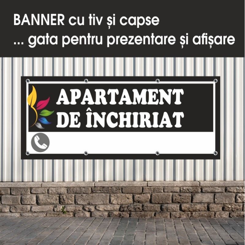 Carti si Birotica - Papetarie - Afise si stickere - Banner MEDIA, Apartament de inchiriat model 1, 200 x 80 cm - Infinity.ro