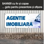 Carti si Birotica - Papetarie - Afise si stickere - Banner MEDIA, Agentie imobiliara model 1, 300 x 120 cm - Infinity.ro