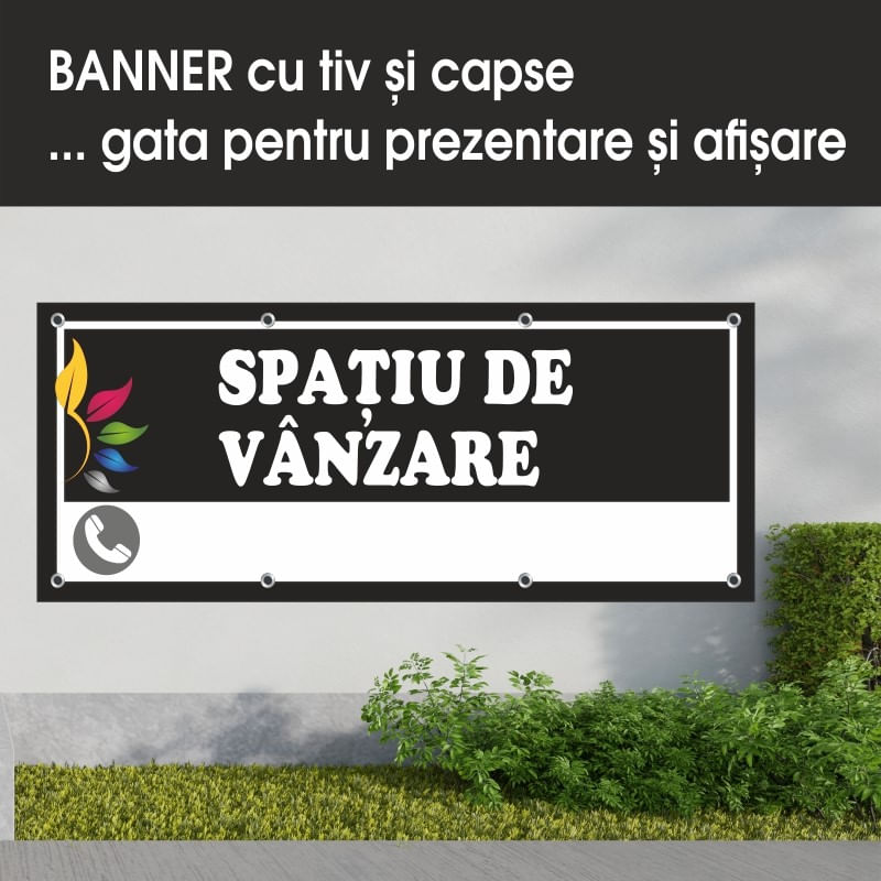 Carti si Birotica - Papetarie - Afise si stickere - Banner MEDIA, Spatiu de vanzare model 1, 300 x 120 cm - Infinity.ro