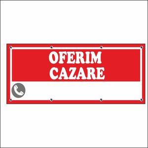 Banner MEDIA, Oferim cazare model 2, 300 x 120 cm