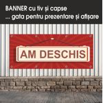 Carti si Birotica - Papetarie - Afise si stickere - Banner MEDIA, Am deschis model 2, 300 x 120 cm - Infinity.ro