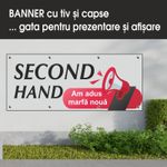 Carti si Birotica - Papetarie - Afise si stickere - Banner MEDIA, Second hand model 2, 250 x 100 cm - Infinity.ro