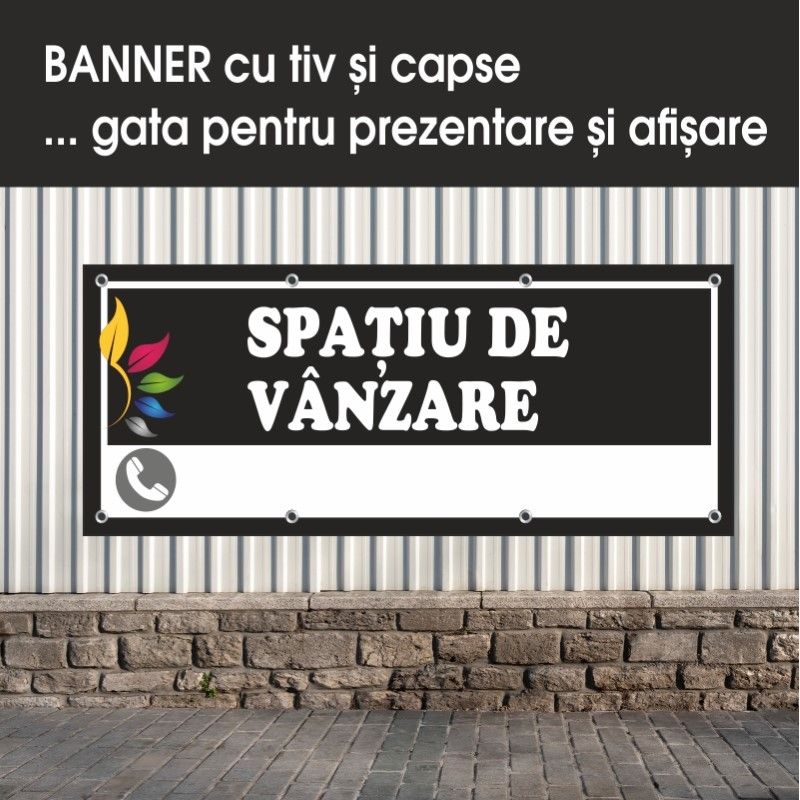 Carti si Birotica - Papetarie - Afise si stickere - Banner MEDIA, Spatiu de vanzare model 1, 300 x 120 cm - Infinity.ro