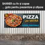 Carti si Birotica - Papetarie - Afise si stickere - Banner MEDIA, Pizzerie model 2, 200 x 80 cm - Infinity.ro