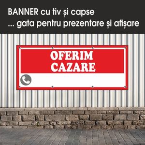 Banner MEDIA, Oferim cazare model 2, 300 x 120 cm