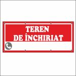 Carti si Birotica - Papetarie - Afise si stickere - Banner MEDIA, Teren de inchiriat model 2, 300 x 120 cm - Infinity.ro