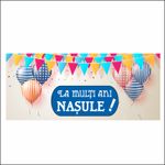 Carti si Birotica - Papetarie - Afise si stickere - Banner MEDIA, La multi ani nasule model 1, 150 x 60 cm - Infinity.ro