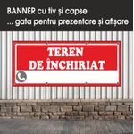 Carti si Birotica - Papetarie - Afise si stickere - Banner MEDIA, Teren de inchiriat model 2, 300 x 120 cm - Infinity.ro
