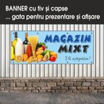 Carti si Birotica - Papetarie - Afise si stickere - Banner MEDIA, Magazin mixt model 1, 250 x 100 cm - Infinity.ro