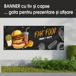 Carti si Birotica - Papetarie - Afise si stickere - Banner MEDIA, Fast food model 3, 300 x 120 cm - Infinity.ro