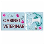 Carti si Birotica - Papetarie - Afise si stickere - Banner MEDIA, Cabinet veterinar model 2, 150 x 60 cm - Infinity.ro