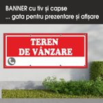 Carti si Birotica - Papetarie - Afise si stickere - Banner MEDIA, Teren de vanzare model 2, 200 x 80 cm - Infinity.ro