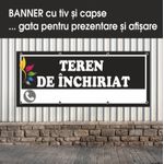Carti si Birotica - Papetarie - Afise si stickere - Banner MEDIA, Teren de inchiriat model 1, 300 x 120 cm - Infinity.ro
