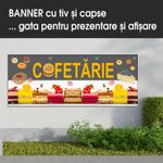Carti si Birotica - Papetarie - Afise si stickere - Banner MEDIA, Cofetarie model 2, 200 x 80 cm - Infinity.ro