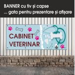 Carti si Birotica - Papetarie - Afise si stickere - Banner MEDIA, Cabinet veterinar model 2, 150 x 60 cm - Infinity.ro