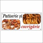 Carti si Birotica - Papetarie - Afise si stickere - Banner MEDIA, Patiserie si covrigarie model 2, 150 x 60 cm - Infinity.ro