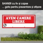 Carti si Birotica - Papetarie - Afise si stickere - Banner MEDIA, Avem camere libere model 2, 200 x 80 cm - Infinity.ro