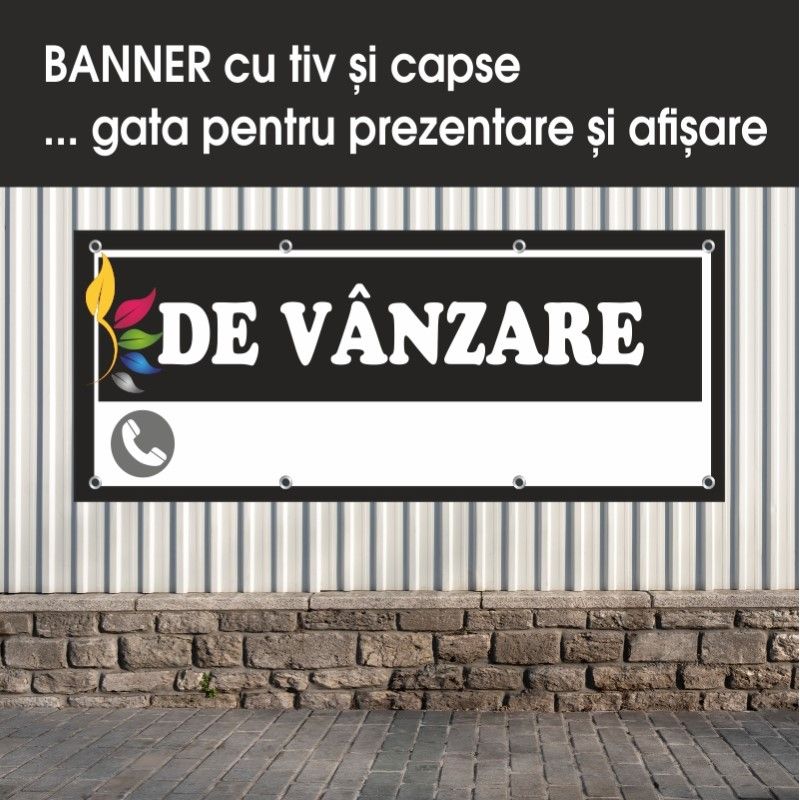 Carti si Birotica - Papetarie - Afise si stickere - Banner MEDIA, De vanzare model 1, 250 x 100 cm - Infinity.ro