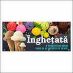 Carti si Birotica - Papetarie - Afise si stickere - Banner MEDIA, Inghetata model 1, 250 x 100 cm - Infinity.ro