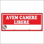 Carti si Birotica - Papetarie - Afise si stickere - Banner MEDIA, Avem camere libere model 2, 150 x 60 cm - Infinity.ro
