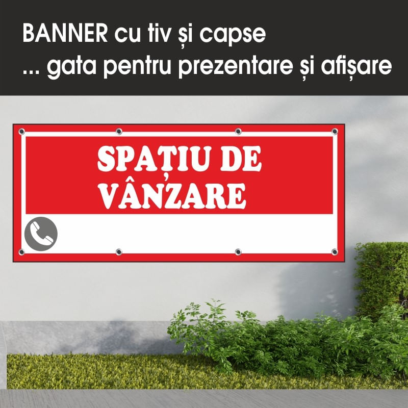 Carti si Birotica - Papetarie - Afise si stickere - Banner MEDIA, Spatiu de vanzare model 2, 250 x 100 cm - Infinity.ro