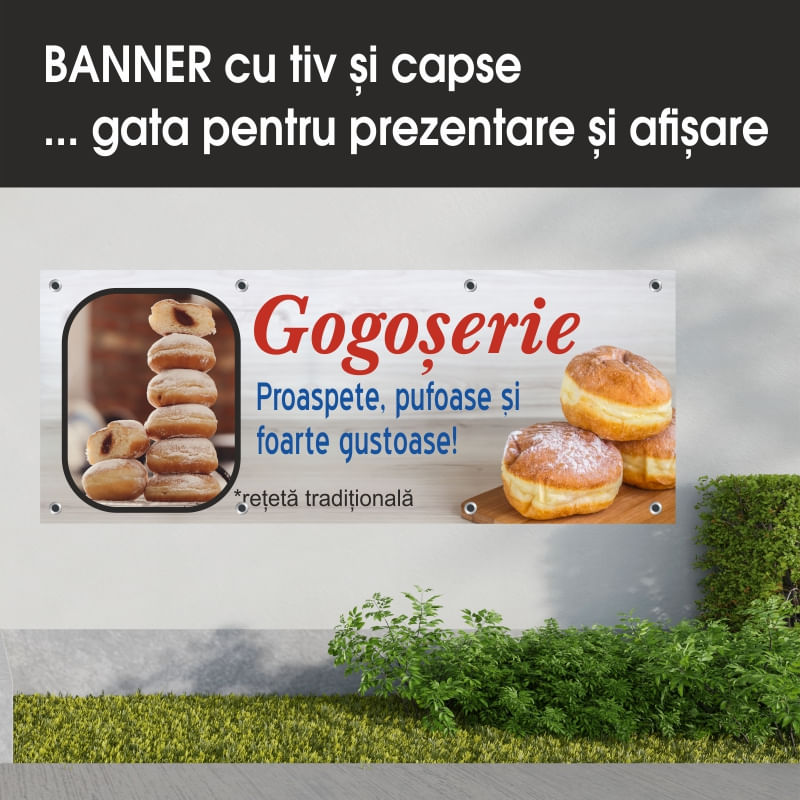 Carti si Birotica - Papetarie - Afise si stickere - Banner MEDIA, Gogoserie model 1, 200 x 80 cm - Infinity.ro