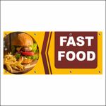 Carti si Birotica - Papetarie - Afise si stickere - Banner MEDIA, Fast food model 1, 150 x 60 cm - Infinity.ro