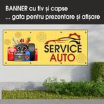 Carti si Birotica - Papetarie - Afise si stickere - Banner MEDIA, Service auto model 1, 250 x 100 cm - Infinity.ro