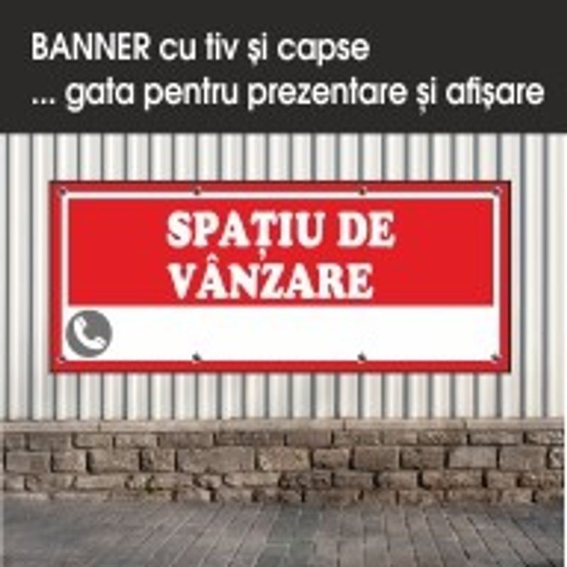 Carti si Birotica - Papetarie - Afise si stickere - Banner MEDIA, Spatiu de vanzare model 2, 150 x 60 cm - Infinity.ro