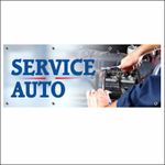 Carti si Birotica - Papetarie - Afise si stickere - Banner MEDIA, Service auto model 2, 300 x 120 cm - Infinity.ro