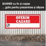 Carti si Birotica - Papetarie - Afise si stickere - Banner MEDIA, Oferim cazare model 2, 250 x 100 cm - Infinity.ro