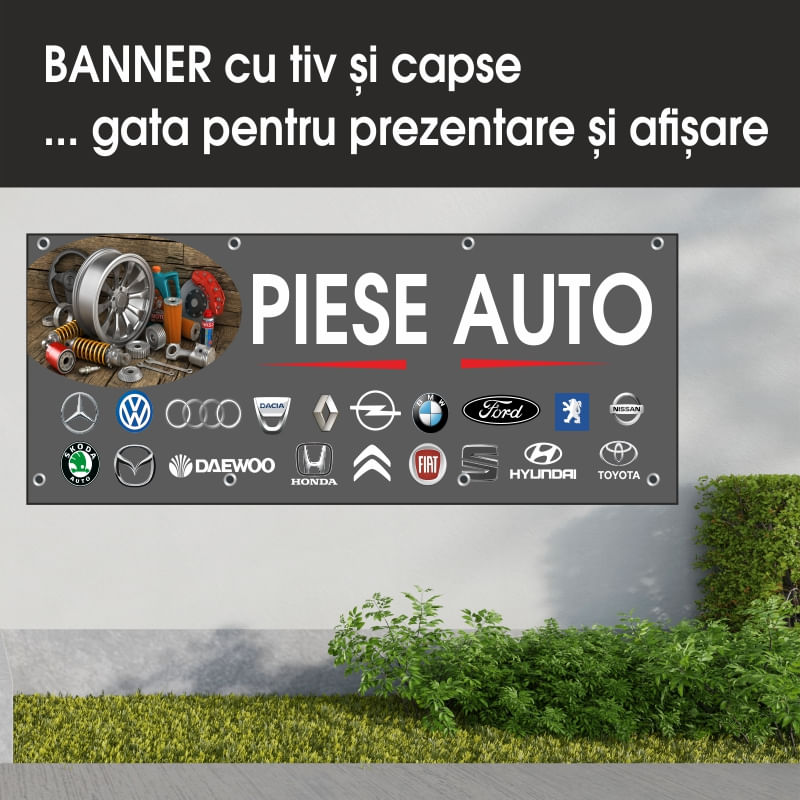 Carti si Birotica - Papetarie - Afise si stickere - Banner MEDIA, Piese auto model 2, 300 x 120 cm - Infinity.ro